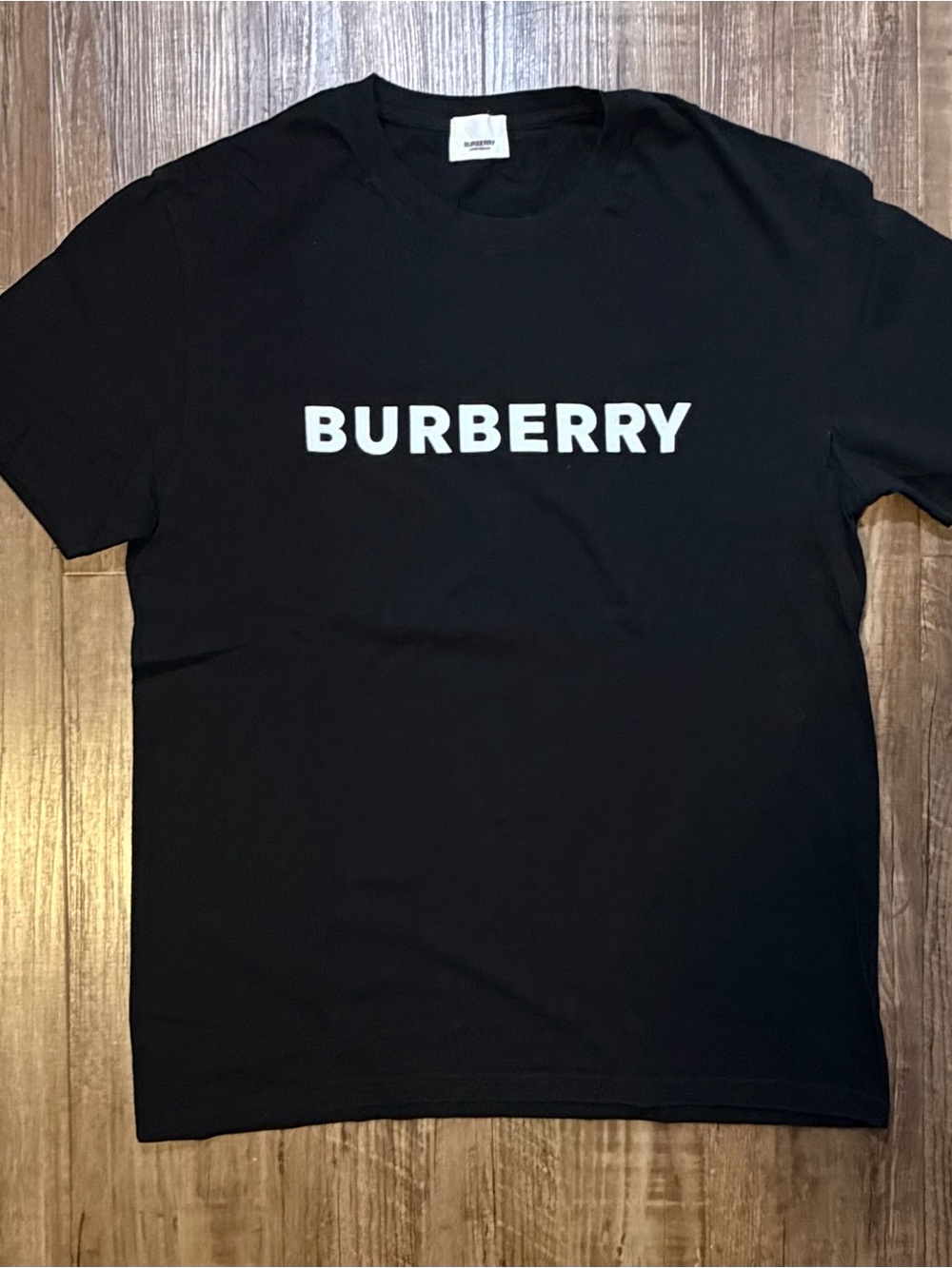 Burberry Black T-Shirt with White Logo